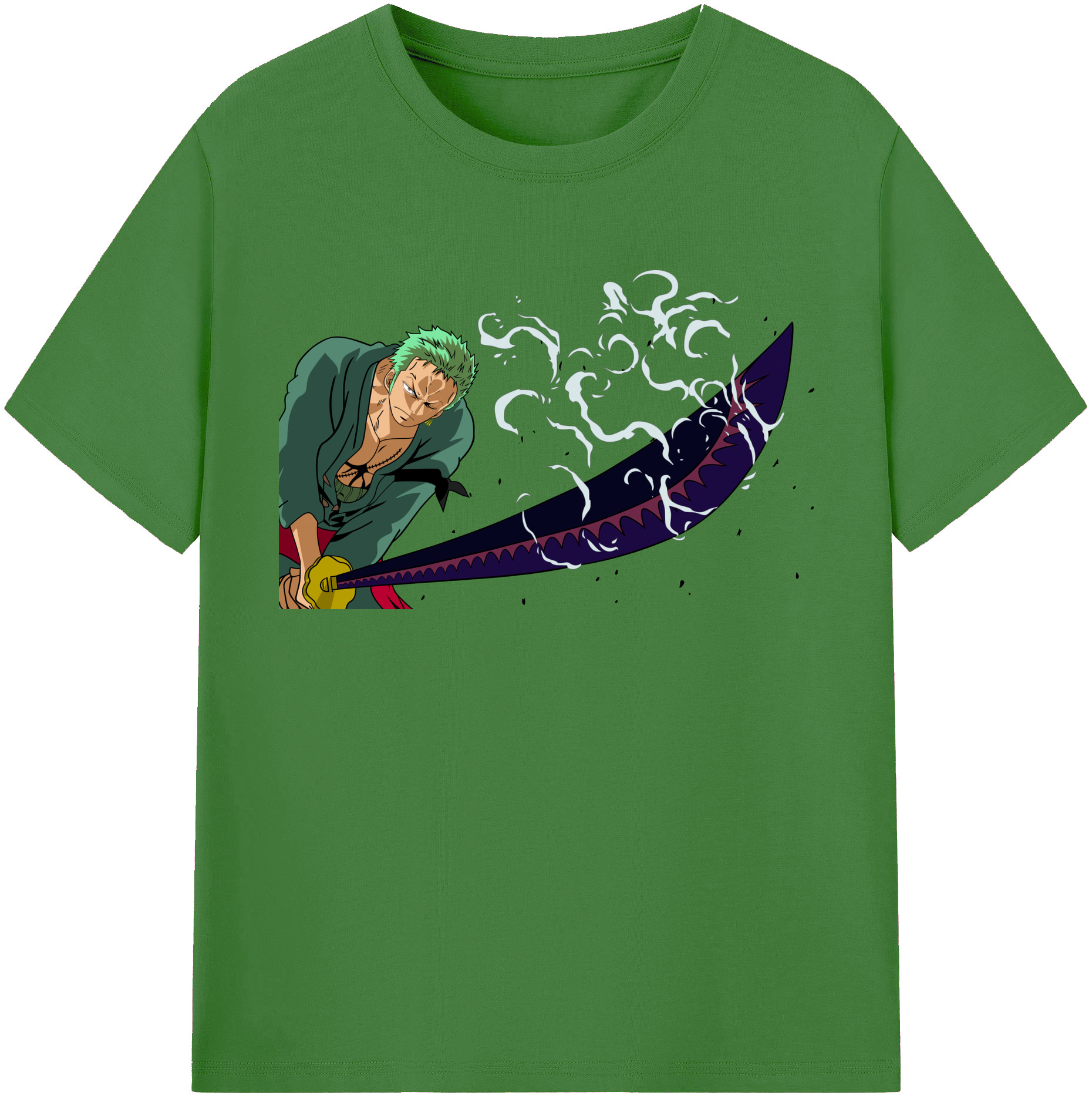ワンピース ロロノア・ゾロ ONE PIECE Roronoa Zoro レディースカジュアルプリントTシャツ（綿100％）